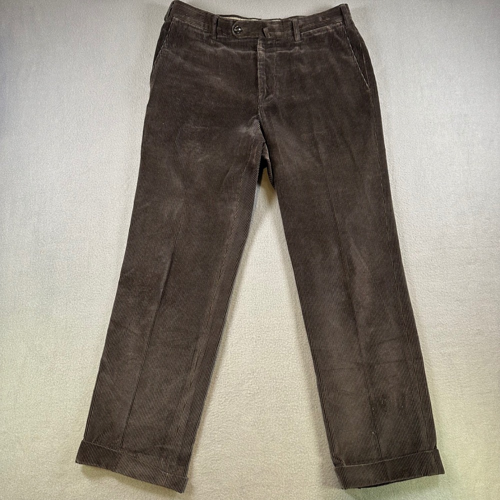 Incotex 1951 Slowear Men Corduroy Cashmere Cotton Trousers Brown Size 33 ROMANIA